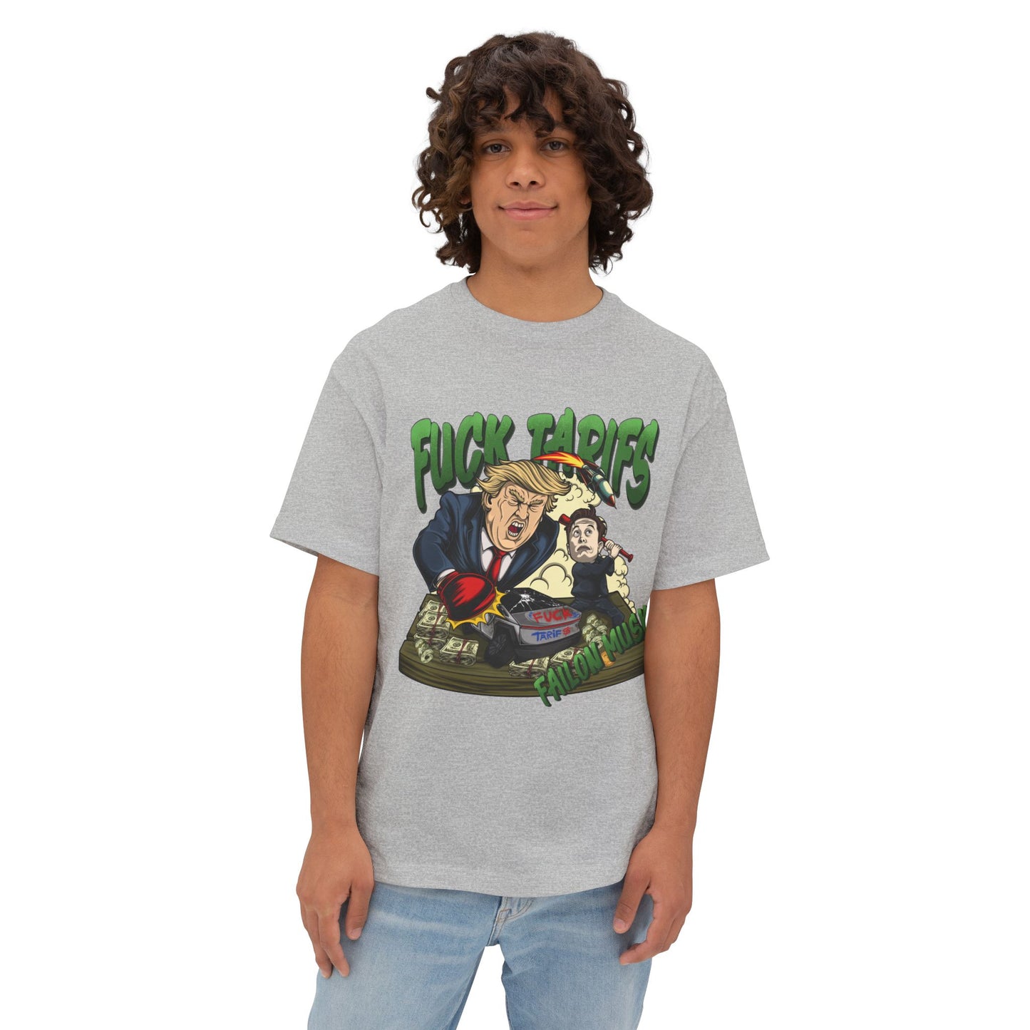 FUCK TARIFFS Designed T-shirt, Oversized, Unisex