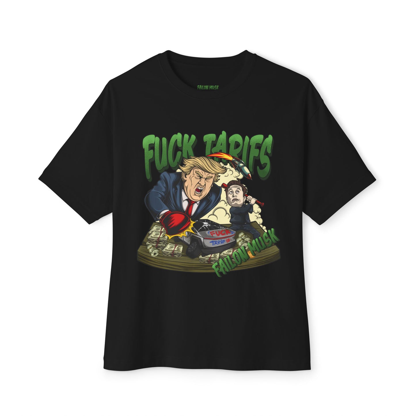 FUCK TARIFFS Designed T-shirt, Oversized, Unisex