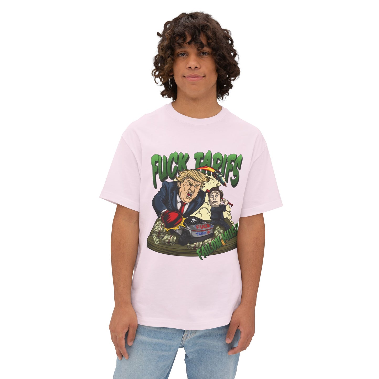 FUCK TARIFFS Designed T-shirt, Oversized, Unisex