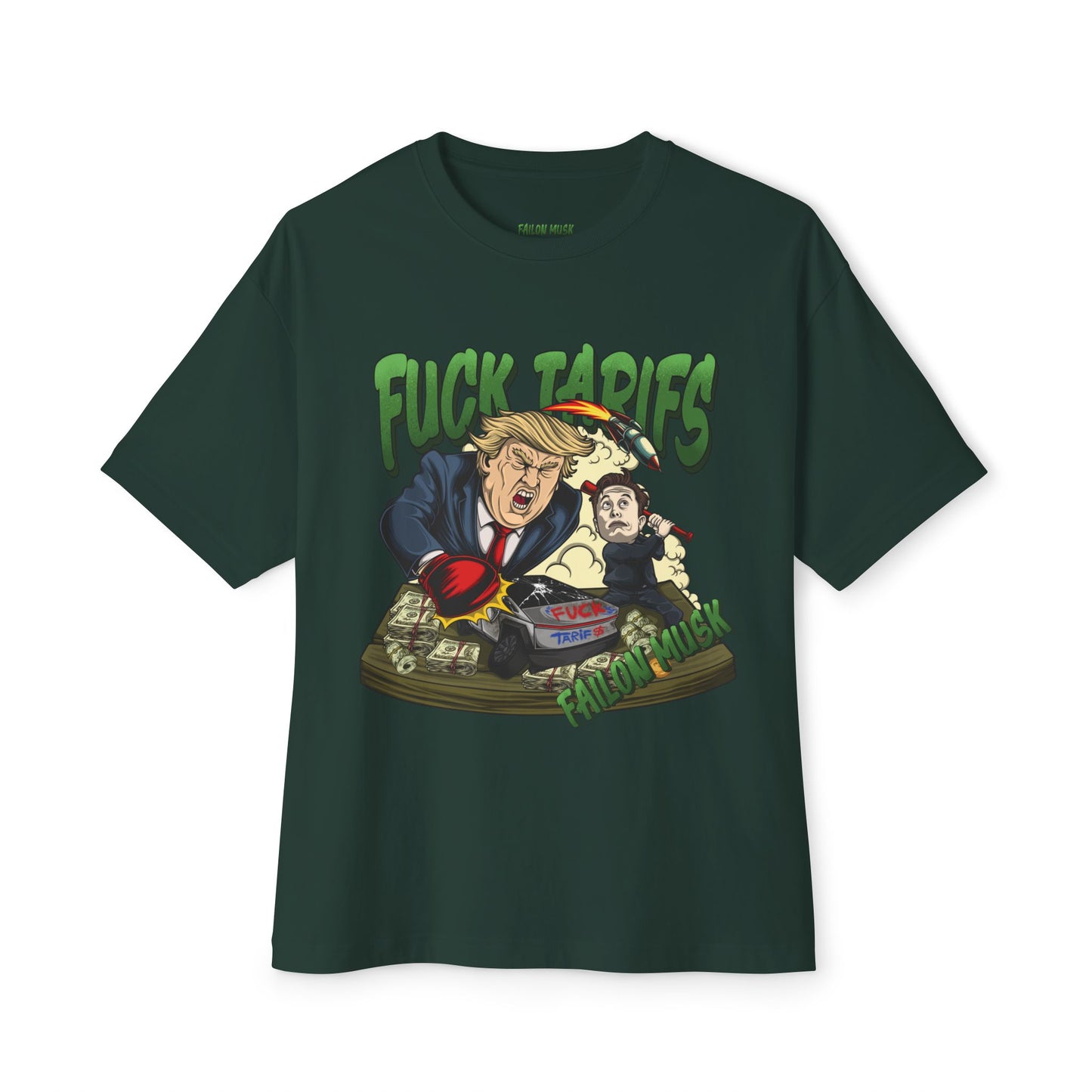 FUCK TARIFFS Designed T-shirt, Oversized, Unisex