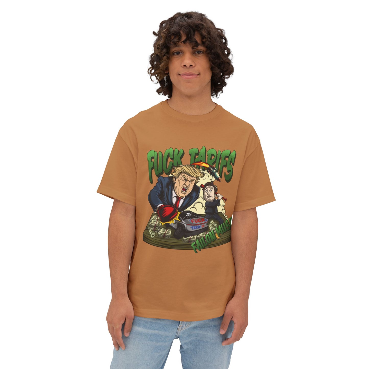 FUCK TARIFFS Designed T-shirt, Oversized, Unisex