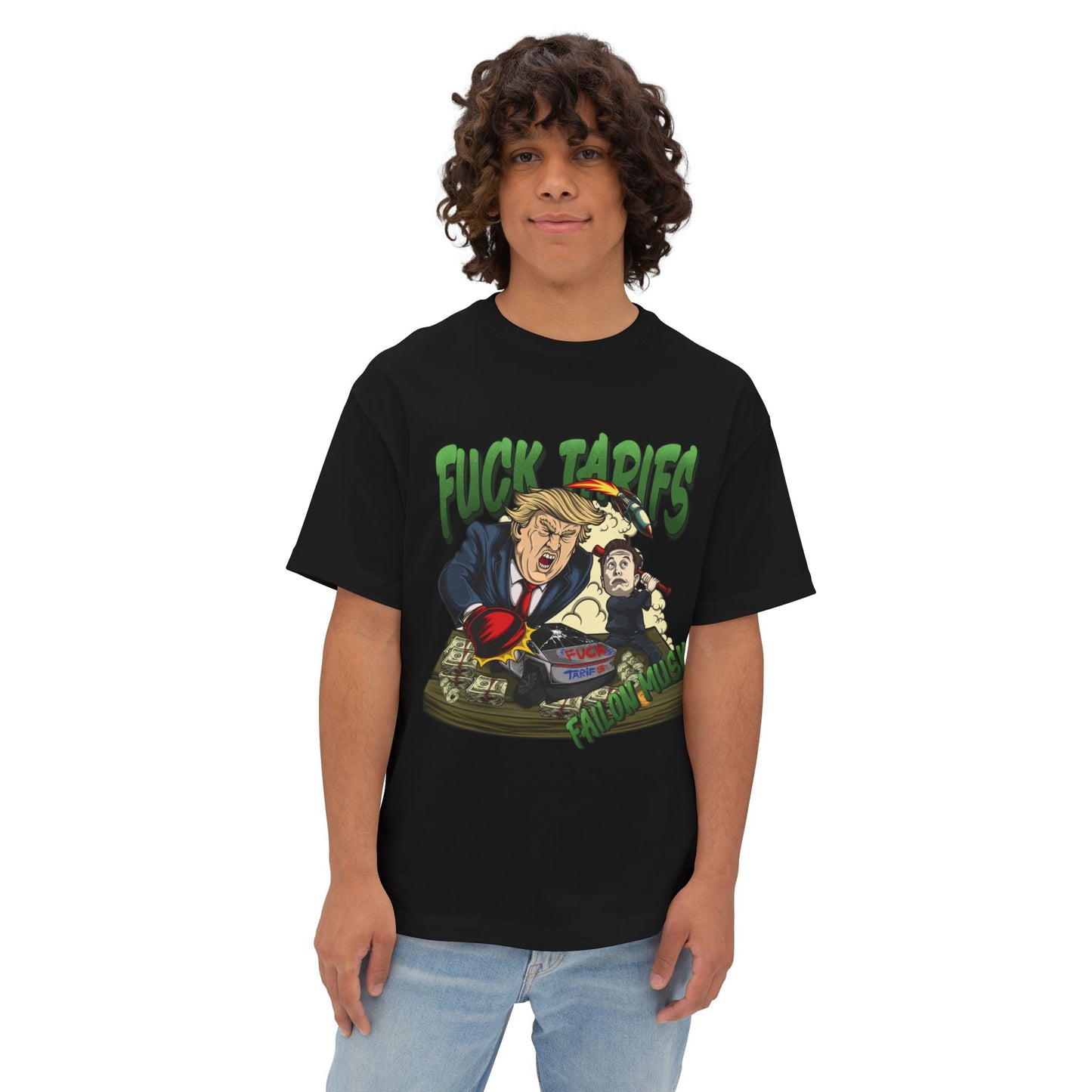 FUCK TARIFFS Designed T-shirt, Oversized, Unisex
